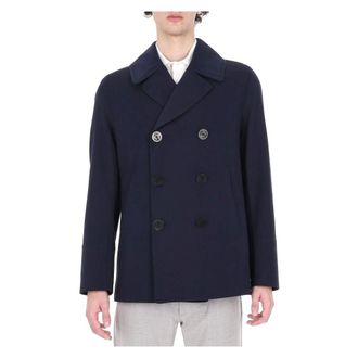 Sealup Blazers, male, Blue, Size: XL Peacoat in cotone tramato mod. Amalfi