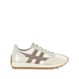 Hogan Mesh Lace-Up Trainers with Suede Trim