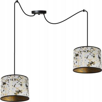 OEM L&aacute;mpara De Techo Colgante, Pantalla Con Estampado De Ara&ntilde;a, Dorada