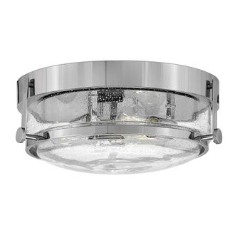 Netlighting Harper 3 Light Flush Ceiling Light Polished Chrome in Silver