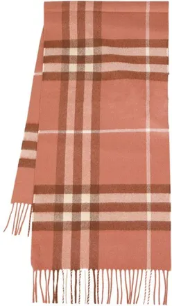 Burberry Womens Mu Giant Check Scarf - Burberry Cashmere Brown Accessories