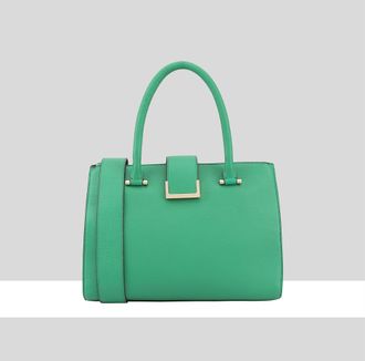 Paul Costelloe Womens Miami Leather Shoulder Bag - Green - One Size