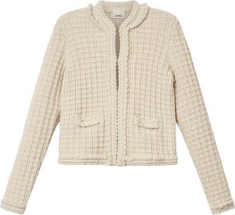 Isabel Marant Beige Hortense Waffle-Knit Wool-Blend Cardigan