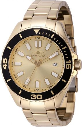 Invicta Pro Diver Quartz Gold Dial Mens Watch 46317
