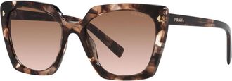 Prada Stijlvolle Zonnebril - Dames - Zonnebrillen - Bruin - 54 MM - Accessoires