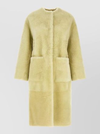 BLANCHA shearling long coat