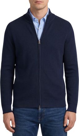 Blue industry vest donkerblauw hoge hals effen