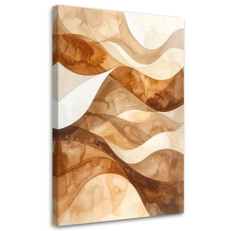 Feeby Impresi&oacute;n De Imagen, Abstracci&oacute;n L&iacute;neas Formas Beige, 80x120
