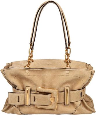 Balmain Anthem Schoudertas - Dames - Schoudertassen - Beige - ONE Size - Leer - Tassen