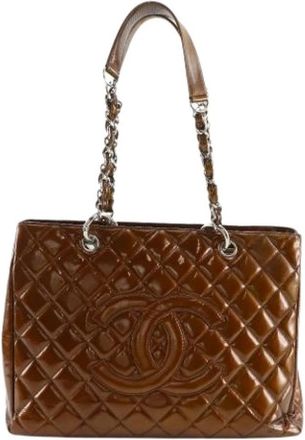 Chanel Pre-owned Vintage Tote Bag - Dames - Vintage Shopper - Bruin - ONE Size - Vintage