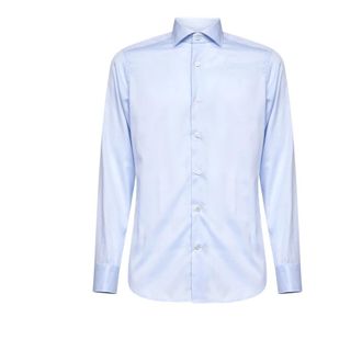 D4.0 Shirt - Heren - Zakelijke Overhemden - Blauw - M - Katoen - Overhemden
