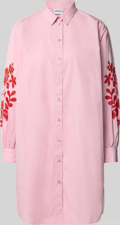 Jake*s Casual Knielanges Hemdblusenkleid mit Stitchings in Fuchsia, Gr&ouml;&szlig;e 40