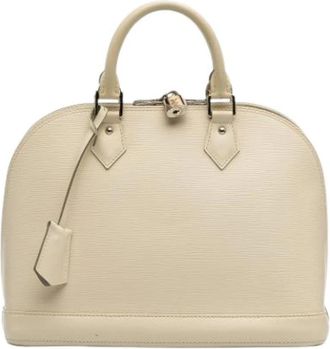 Louis Vuitton Pre-owned Handbags, female, White, Size: ONE SIZE Pre-owned Vintage Leather Handbag