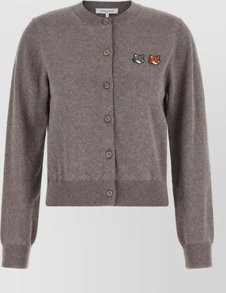 Maison Kitsun&eacute; wool v-neck cardigan