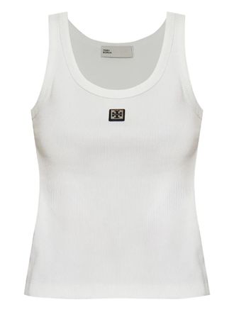 Tory Burch Tanktop met logopatch - Wit