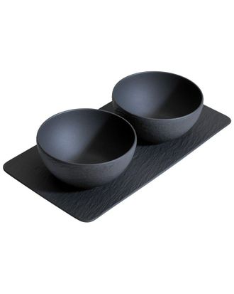 Villeroy & Boch Manufacture Rock 3pc Condiment Set