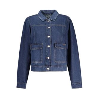 Pepe Jeans London Jassen, Dames, Blauw, XS, Katoen, Blu Katoenen Jas