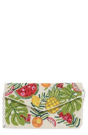 Collection XIIX Beaded Fruit Motif Clutch in Ivory Multi at Nordstrom Rack