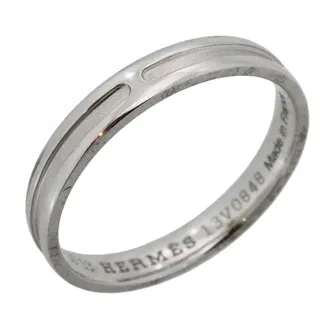 Herm&egrave;s White Gold (18K) Band Ring (Pre-Owned)