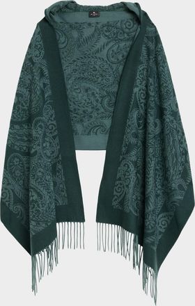 Etro Hooded Paisley Wool Scarf