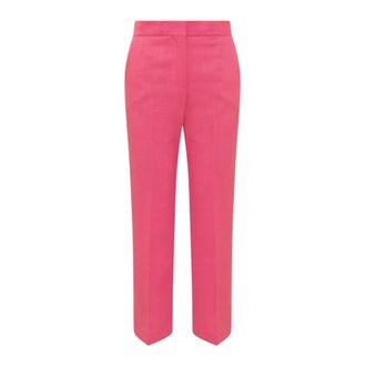 Msgm Msgm, Dames, Broeken, Roze, Maat: L Viscose