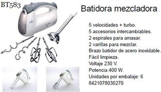 Jata Batidora Amasadora Bt583
