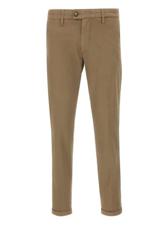 Re-hash cuffed cotton-blend trousers - men - Cotton/Lyocell/Elastane - 33 - Brown