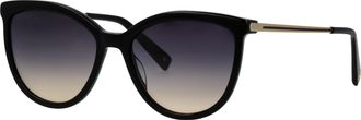 Brendel eyewear Sonnenbrille BRENDEL EYEWEAR Modell 907050, Damen, schwarz, leicht gl&auml;nzend, Sonnenbrillen Sonnenbrille, Form Feminin, Logoschriftzug auf B&uuml;gel, Kombi