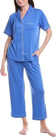 Flora Nikrooz Flora By Flora Nikrooz 2Pc Knit Notch Collar Capri Pajama Set
