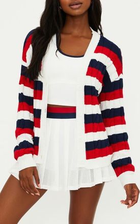 Beach Riot Sherry Stripe Cardigan in Cherry Indigo Stripes at Nordstrom, Size Medium