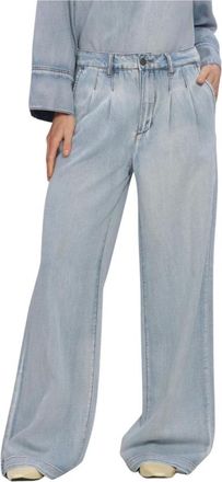 MY ESSENTIAL WARDROBE Jeans, Dames, Blauw, M, Katoen, MWZito 171 High Wide Pant