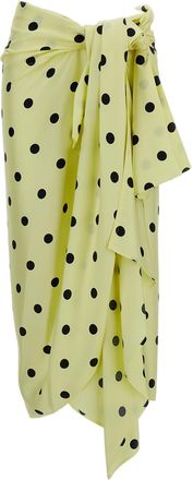 Sportmax Yellow Polka Dot Skirt