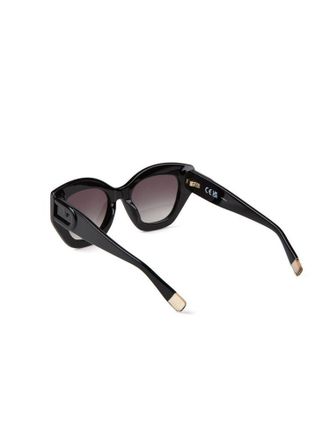 Furla Womens Sunglasses Glossy Black Acetate Eyewear