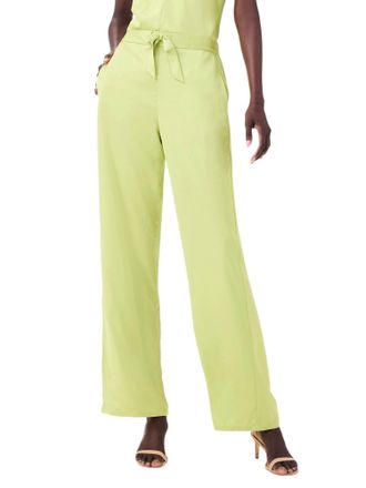 Nic+Zoe Crepe Wide Leg Pant In Grasshopper