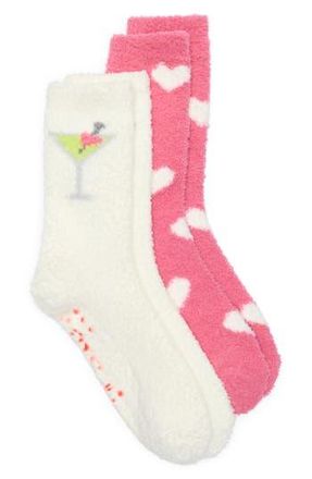 PJ Salvage 2-Pack Cozy Crew Socks in Ivory at Nordstrom Rack, Size 4-10
