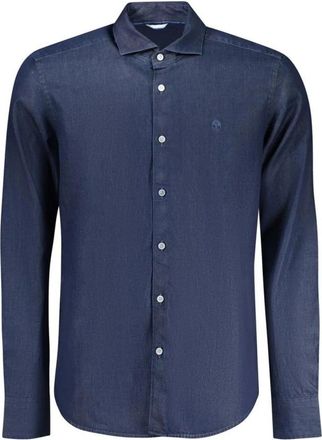 North Sails Klassiek Katoenen Overhemd met Knopen - Heren - Casual Overhemden - Blauw - M - Katoen - Overhemden