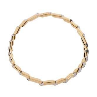 Lanvin Metallic Necklace Sequence Gold Brass