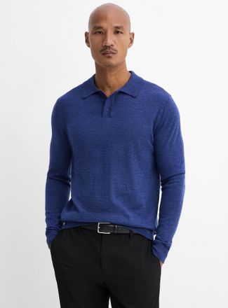 Le 31 Mens Responsible merino wool Polo Shirt