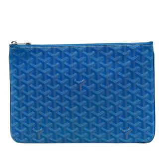 Goyard Pre-owned Senat MM - Dames - Pre-owned - Blauw - Maat: ONE Size Zijde