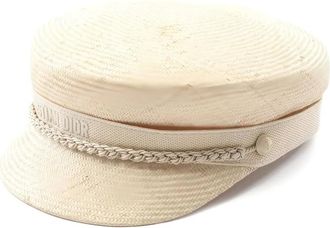 Dior 10s casquette hoed met gevlochten detail - Beige