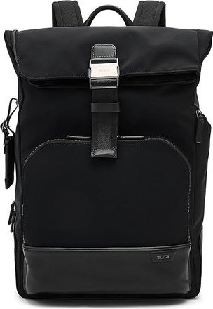 Tumi Osborn Roll Top Backpack Computer Bags Midnight Black, Leather/Nylon