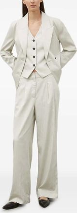 Bruuns Bazaar Giacca doppiopetto gessata - Toni neutri