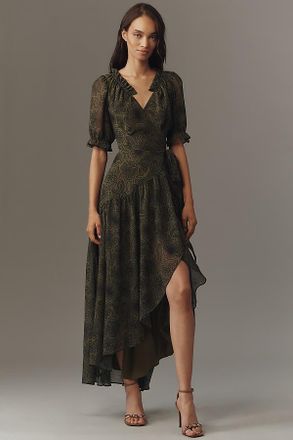 Hutch Bethany Short-Sleeve Wrap Midi Dress