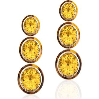 Goshwara Melange 3-Tier Drop Earrings in Yellow at Nordstrom