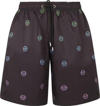 Philipp Plein Nylon Shorts Degrade Monogram