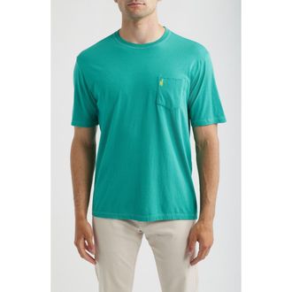 Johnnie-O Wave Rider Cotton Blend Pocket T-Shirt in Seaglass at Nordstrom, Size Xx-Large