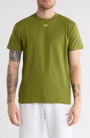 Off-white Brick Arrow Slim Crew T-Shirt in Green And White at Nordstrom Rack, Size X-Small