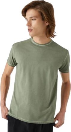Roberto Ricci Design Washed Green Elasticized T-Shirt - Heren - T-shirts - Groen - 3XL - Katoen - Tops