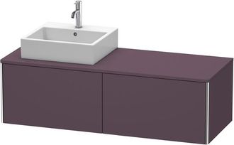 Duravit Mueble De Pared Duravit Xsquare 140.0 X 54.8 Cm, 2 Cajones Xs4903l, Color (frente/cuerpo): Berenjena Seda Laca Mate - Xs4903l9494