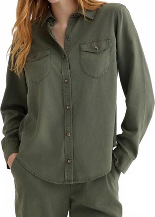 Bella Dahl Western Button-Down Shirt In Fernwood